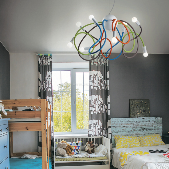 Multiflex sp8 lampadario colorato per cameretta ideal lux