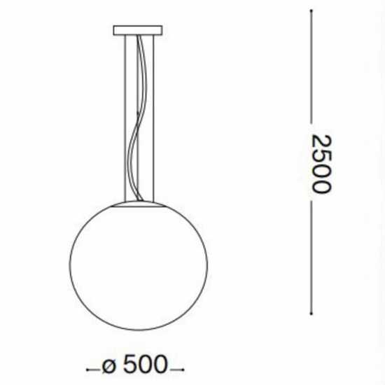Ideal lux mapa fade sp1 d50 lampadario per camera da letto sfera cromo sfumato