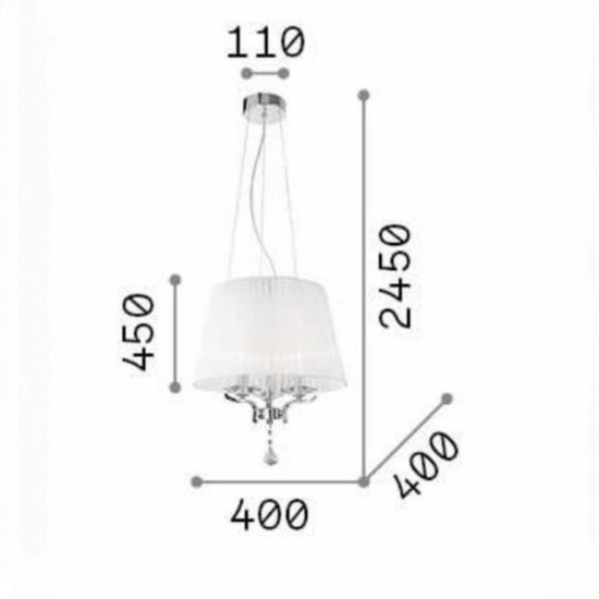 Pegaso sp3 ideal lux lampadario stanza da letto ottone