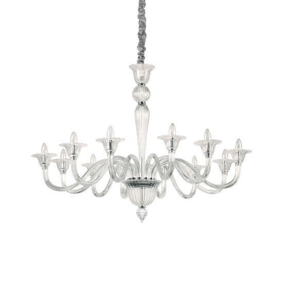 Brigitta sp12 lampadario stanza da letto classico cristallo trasparente 12 luci