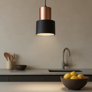 Lampada a sospensione led 5w 3000k nero oro 