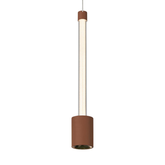 Lampada a sospensione marrone cammello led 7w 3000k moderna