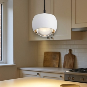 Lampada a sospensione bianca led 3000k per isola moderna