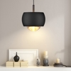 Lampadario a sospensione nera tonda moderna per bagno led 13w 3000k
