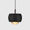 Lampadario a sospensione nera tonda moderna per bagno led 13w 3000k