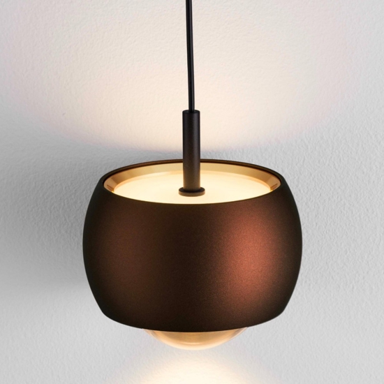 Lampada a sospensione design colore caffe moderna