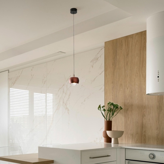 Lampada a sospensione design colore caffe moderna