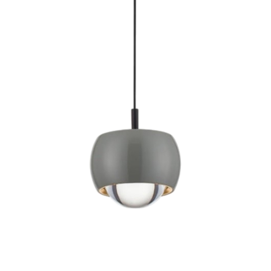Lampada pendente sospensione sferica grigio