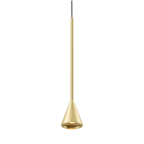 Lampada a sospensione oro led design mini cono moderna