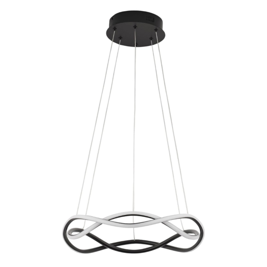 Lampadario led design per camera da letto nero