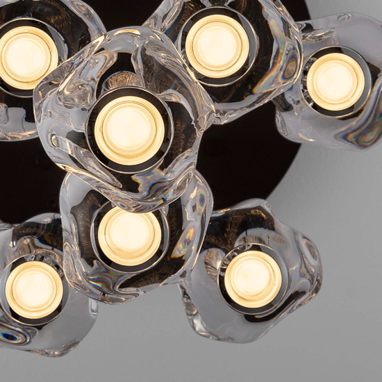 Lampadario grappolo sfere per camera da letto