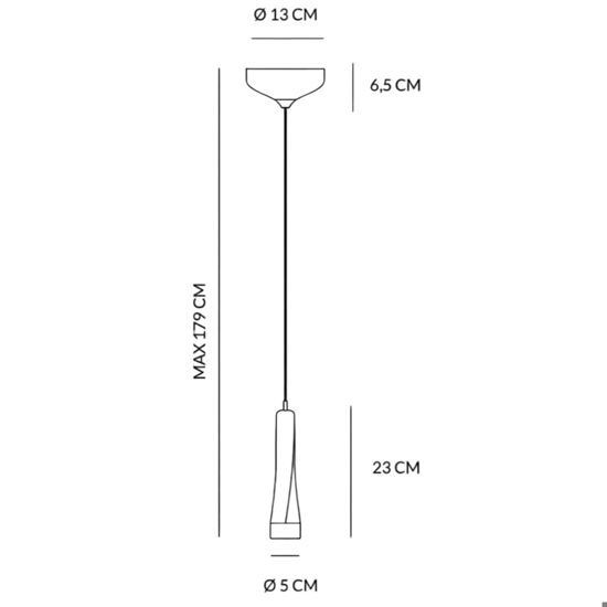 Lampada a sospensione oro rosa twist vivida led 5w 3000k