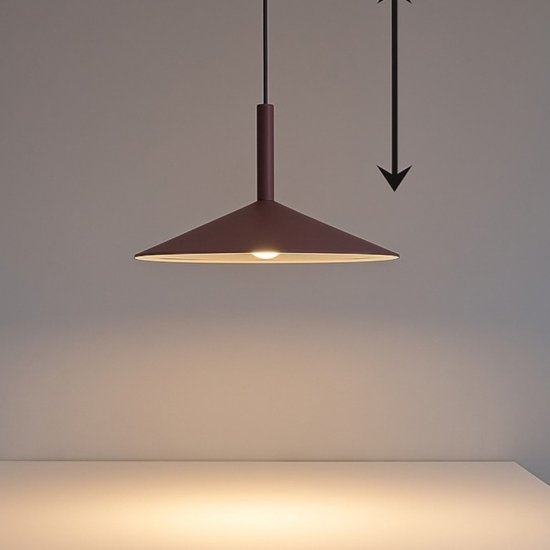 Lampada saliscendi caffe marrone sospensione led 9w 3000k
