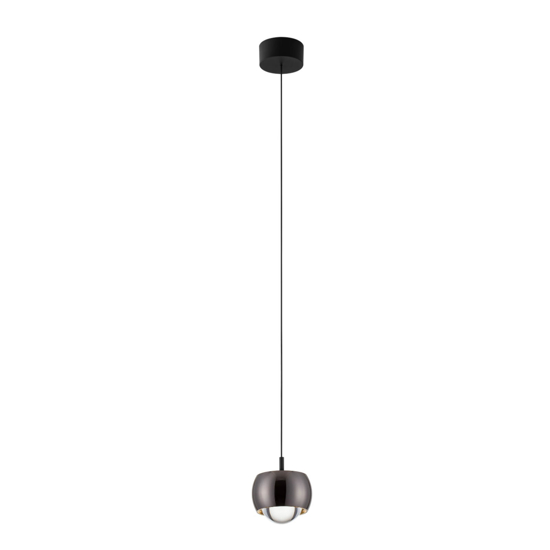 Lampada a sospensione sfera cromo scuro