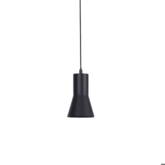 Lampada nera cono pendente moderna led 3000k 6w fp