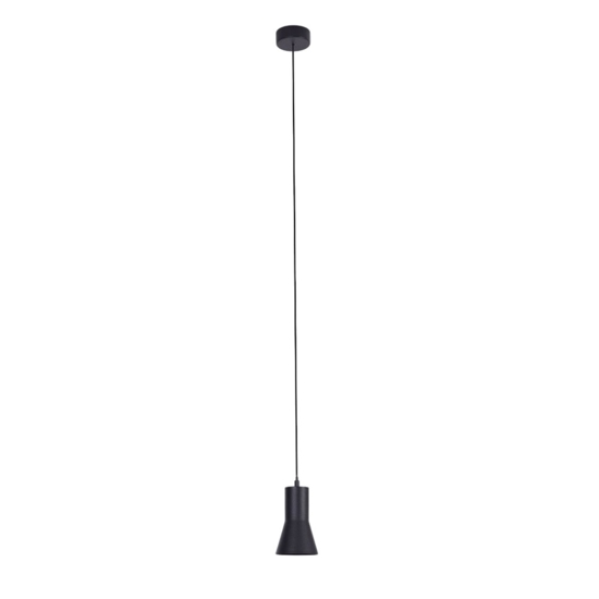 Lampada nera cono pendente moderna led 3000k 6w fp