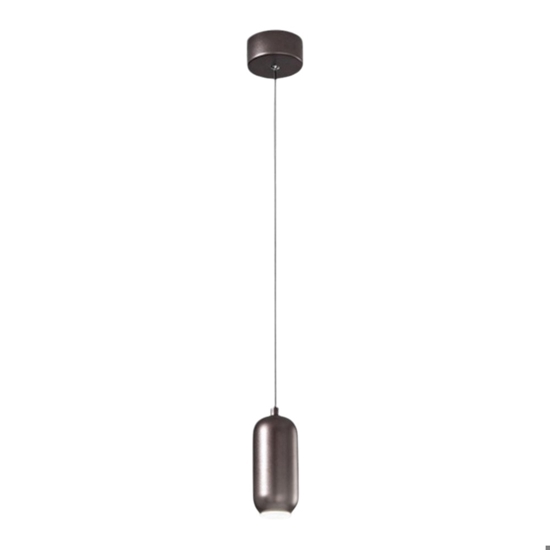 Lampada a sospensione bullet marrone metallizzato perenz