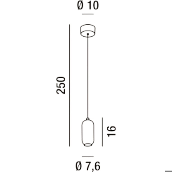 Lampada a sospensione bullet marrone metallizzato perenz