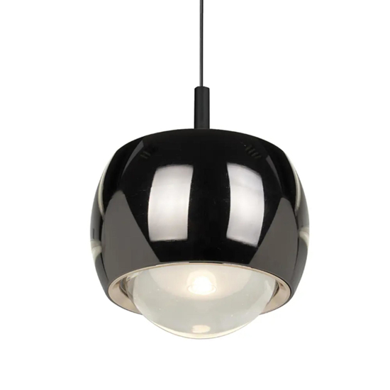 Lampada a sospensione moderna led 12w 3000k cromo nero