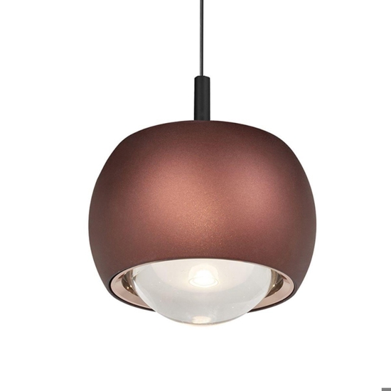 Lampada a sospensione led caffe sfera moderna per isola