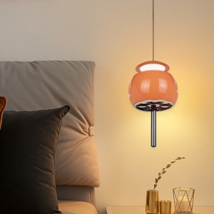 Lampada a sospensione arancione moderna led 12w 3000k