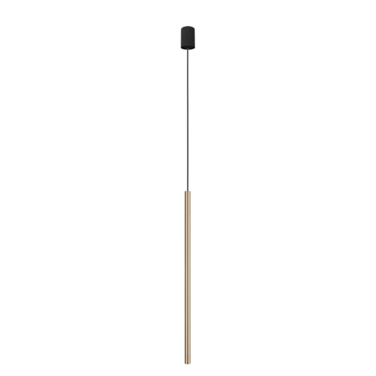 Lampada a sospensione cilindro lungo 100cm oro