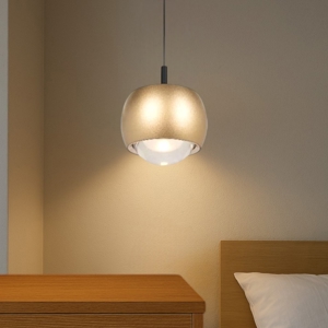 Lampada sfera oro design moderna a sospensione led 12w 3000k