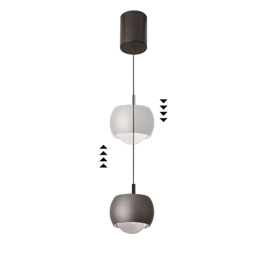 Lampada sfera oro design moderna a sospensione led 12w 3000k