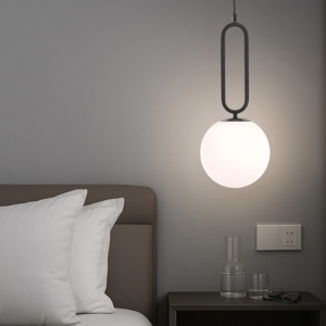Lampada per comodino moderna nero