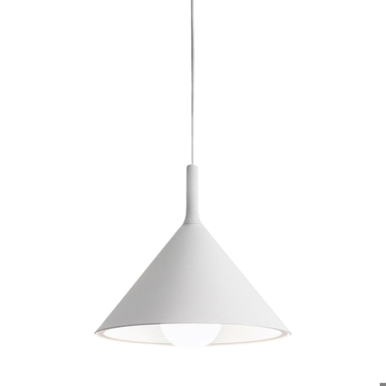Lampada a sospensione per isola cono bianco gea luce