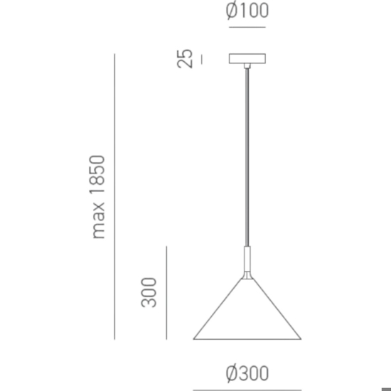 Lampadario per cucina cono bianco gea luce