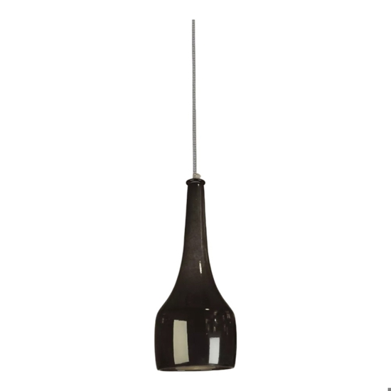 Lampada a sospensione per isola ceramica nero lucido