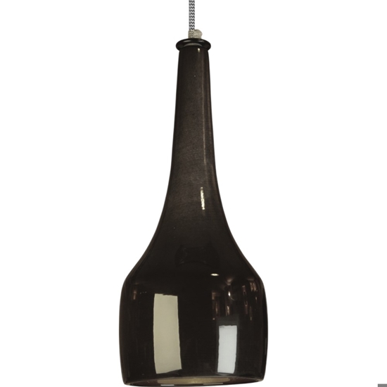Lampada a sospensione per isola ceramica nero lucido