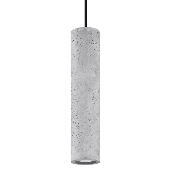 Lampada pendente di cemento cilindro grigio per isola