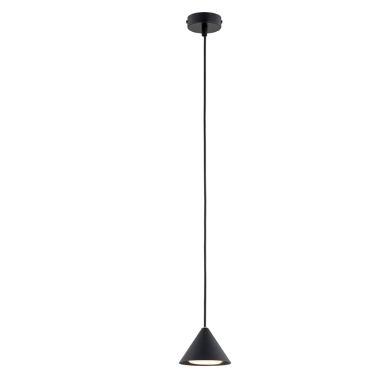 Lampada cono nero per isola moderna