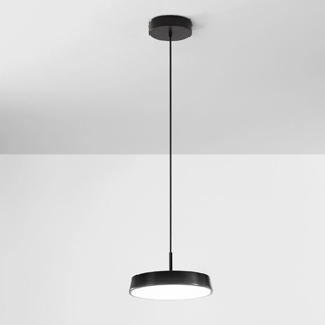 Isyluce lampada a sospensione nera urban design moderno led 18w dimmerabile