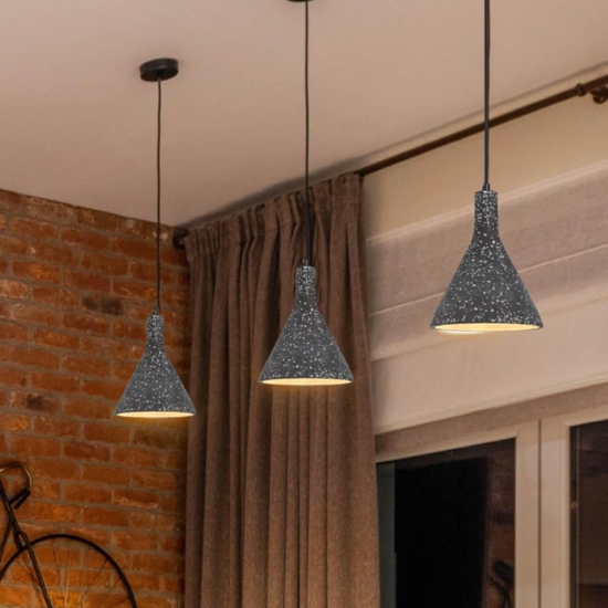 Lampada di cemento nero per penisola fp
