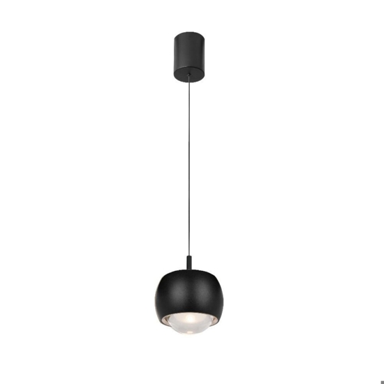 Lampada a sospensione nera led 12w 3000k design