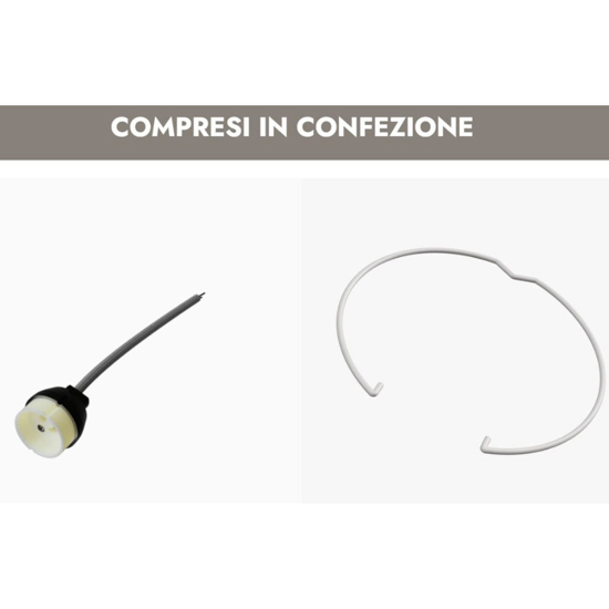 Lampada pendente a sospensione bianca in gesso assimetrica