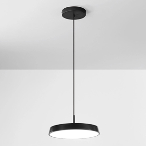 Isyluce lampadario per cucina moderna nera disco led 42w 3000k 4000k