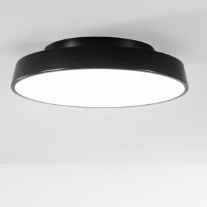 Urban isylyce plafoniera nera moderna led 42w dimmerabile per soggiorno