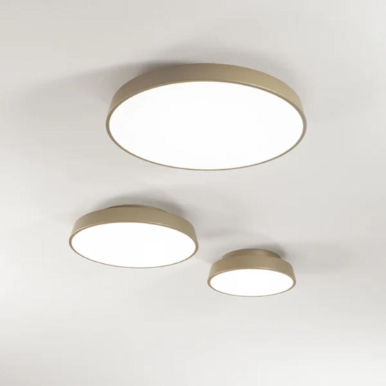 Isyluce plafoniera urban sabbia rotonda led 42w 3000k 4000k dimmerabile