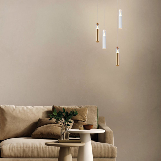 Lampada design antracite cilindro pendente led