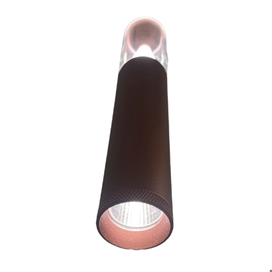 Lampada a sospensione cilindro design oro rosa led 7w 3000k