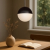Lampadario da bagno a sospensione sfera led 5w 3000k nera