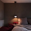 Lampadario da bagno a sospensione sfera led 5w 3000k nera
