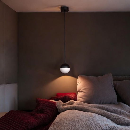 Lampada a sfera led 5w 3000k nero