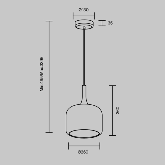 Maytoni spirito lampada a sospensione led 12w 3000k per isola cucina