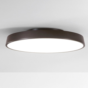 Isyluce plafoniera led rotonda marrone 39w dimmerabile 3000k 4000k