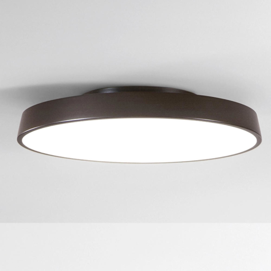 Isyluce plafoniera led rotonda marrone 39w dimmerabile 3000k 4000k